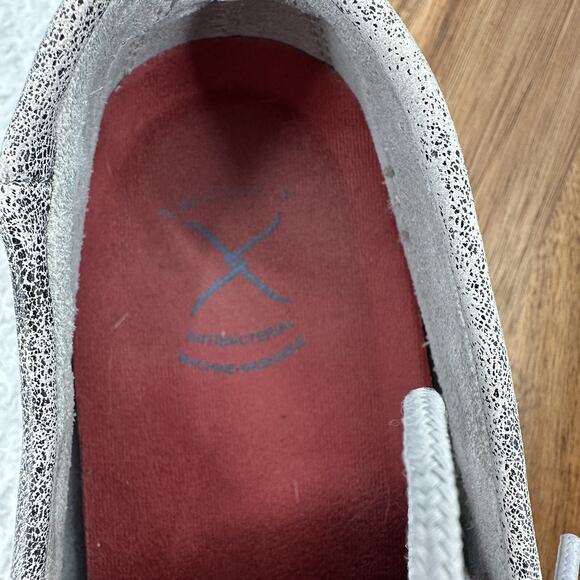 Twisted X Shoe Womens 10 M Gray Boat Shoe Driving Moc Leather Comfort Western - Picture 9 of 11